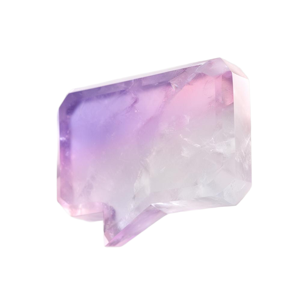 Bulle de cristal violet 3D